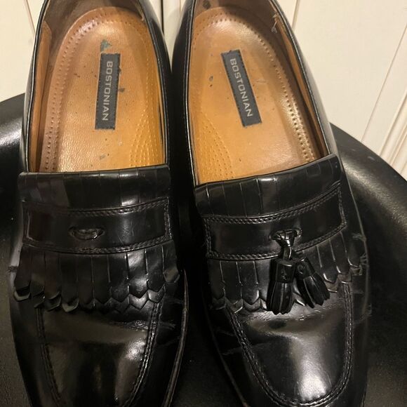 Bostonian Classic First Flex Wingtip Tassel Loafers Black Mens Size 9.5 - Picture 7 of 15